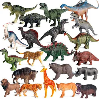 T-Rex dinosaurus zvířecí model Triceratops Raptors dětí simulace dinosaurus hračky, lev, tygr ozdoby