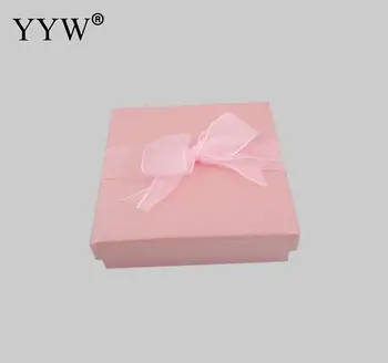 YYW Hot Prodej Krásné Růžové Karton Náramek Box Dárkové Muži 's Valentine' s Den, Náramek Náměstí Dárkové Krabičky 89x89x22mm doprava Zdarma