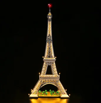 2022 NOVÉ IKONY Kompatibilní 10307 Eiffelova Věž s LED Světlem Model Budovy Bloku Městské Architektury Cihly Sady Hračky Pro Děti