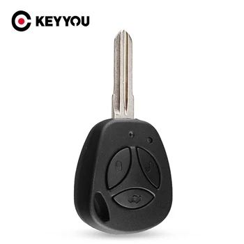 KEYYOU 3 Tlačítka Auto Klíč Shell Náhradní Pro Lada Priora Kalina Vesta Grant Uncut Blade Auto Prázdné Vzdálené Klíčové Pouzdro Fob