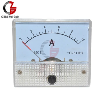 DC10A GB/T7676-98 Analogový Panel Amp Aktuální Metr Ampérmetr Rozchod 85C1 Bílá 0-10A