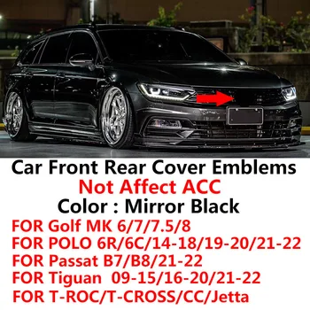 Uzené Semi-Transparentní Přední mřížka Hood Zrcadlo Znak Odznak Zadní Znak Samolepky pro TiguanL Jetta, POLO Passat B7 B8 T-ROC