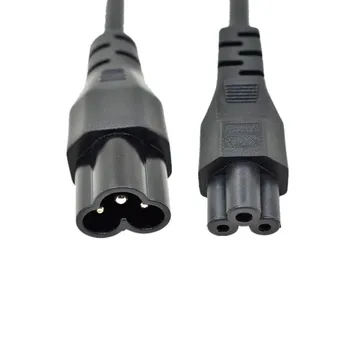 IEC 320 C6 na C5 3 Pin samec na samici Cloverleaf krátký Napájecí kabel, kabel 50 CM Pro Laptop AC napájecí Adaptér