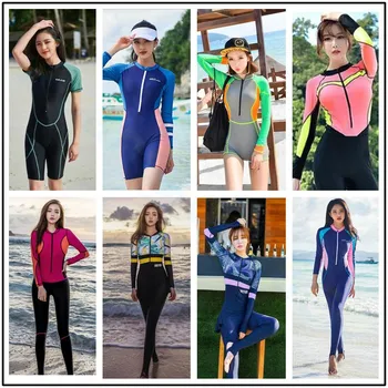 holku, ženy, módní Opalovací krém jersey Surfování oblek Neopren Ploché-úhel plavky plavky plážového oblečení Koupání, Potápění Oblečení
