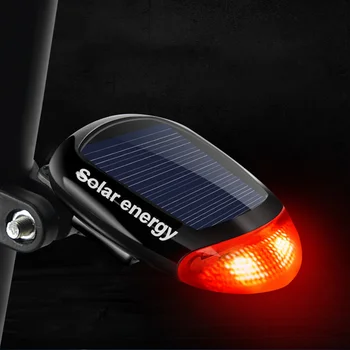 Solární Kolo LED Světlo Kolo, Zadní Svítilny Lehké Kolo, cyklistika Bezpečnost výstražné Blikající Světlo, Lampa Červená