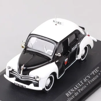 1:43 Malý Renault 4CV Koláč 1956 supermini Policie Odlitek A Modely Vozidel v Měřítku Kovové Auto Vintage Miniaturní Hračky Pro Děti