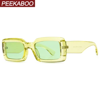 Peekaboo green black náměstí sluneční brýle pro ženy candy barvy uv400 retro sluneční brýle pro muže, barvy 2021 dropshipping