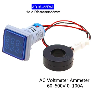 AC 50-500V 0-100A Metr LED Digitální Voltmetr Ampérmetr 110V 220V Napětí Aktuální Metr Voltampérmetr Auto Volt Amp Tester Detektor