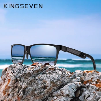 KINGSEVEN Značky Pánské Brýle Čtverečních Polarizované sluneční Brýle, UV400 Čočky Sluneční Příslušenství Mužské Sluneční Brýle Pro Muže/Ženy