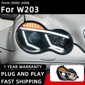 Světlomet Pro Benz W203 LED Světlomety 2000-2006 přední světlo Bi Xenon Car Styling DRL Signál, Projektor, Objektiv Automobilové Příslušenství