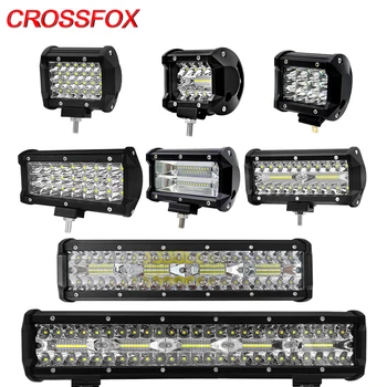 CROSSFOX Auto 36W 60W pracovní světlo 72W 120W LED 240W 300W Auto Práce Light Bar Pro Offroad Motocykl 4x4 úrovně Traktor, Loď Světlo