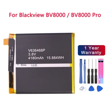 100% Originál Blackview 4180mAh V636468P BV 8000 Náhradní Baterie Pro Blackview BV8000 / BV8000 Pro Originální Mobilní Telefon
