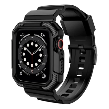 TPU pouzdro+popruh Pro Apple Watch Band 45 mm 42 mm 44 mm 41 mm 40 mm 38 mm náramek corre watchband kryt pro Iwatch Serie 3 4 5 6 SE 7 8