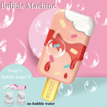 Nové Ice Cream Magic Bubble Stroj Létě Koupání Hračky Svatební Zásoby, Dárek K Narozeninám Blikající Světlo Až Animal Bubble Maker Zbraň