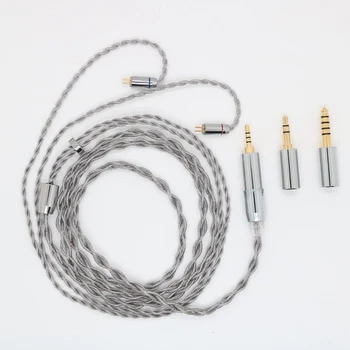 XINHS 4 Jádra Grafenu Slitiny Postříbřený Drát MMCX 0.78 mm 2 Pin Modulární Sluchátka Audio Upgrade Kabel