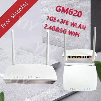 NOVÉ 5KS/HODNĚ Originální GM620 Gpon Ont ONU FTTH Dual Band 1GE+3FE+1POTS+2USB+2.4 G/5G+ Wifi S Bez Napájení