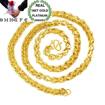 OMHXFC Velkoobchodní Evropské Módní žena Žena Party Svatební Dar Dlouhé 50cm Elegantní Phoenix Skutečné 18KT Zlato Řetěz Náhrdelník NL22