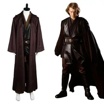Hvězda Cosplay Anakin Skywalker Kostým Hnědé Jedi Cosplay Kostým Kostým Plášť Halloween Kostým Strany