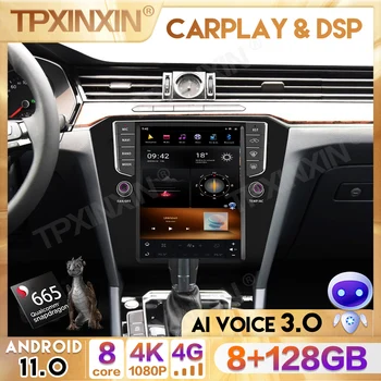 2 Din Tesla Android 11 Auto Rádio Pro Volkswagen Magotan 2013 - 2018 Multimediální GPS Přehrávač Carplay stereo DVD Autorádio hlavní jednotka