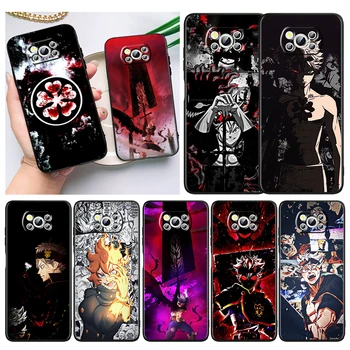 Hot Anime Black Clover Telefon Pouzdro Pro Xiaomi Mi Poco X4 X3 NFC F4 F3 GT M5 M5 M4 M3 Pro C40 C3 5G Měkký Kryt Černý Funda