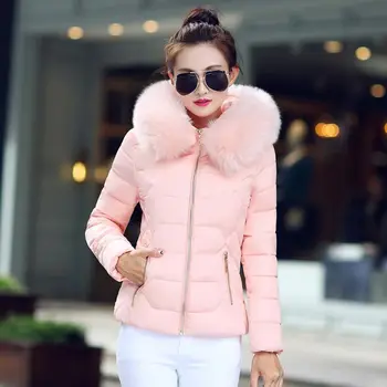Dolů kabáty ženy zimní bundy, ženy bundy 2022 nový kožešinový límec s kapucí teplý kabát ženy péřová bunda outerwears