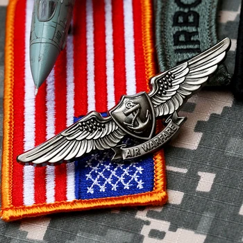 Letecké Války Letectví Senior Letící Oštěp Odznak Pilot Nárameníky Dovednosti Pokročilé Jednotky Kovová Brož Pin