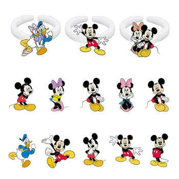 Disney Krásné Mickey Minnie Mouse Pár Prsten Bílé Kolo Kreslený Prsten, Pryskyřice Akrylové Prsten Příslušenství Kroužek pro Kluky, Holky XDS397