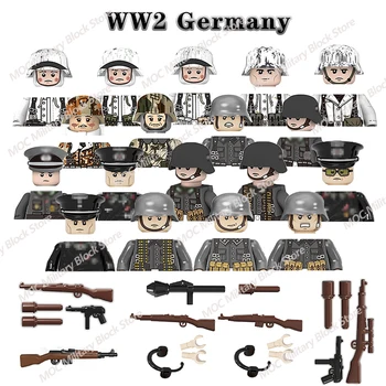 WW2 Vojenské Německu Postavy Vojáků Stavební Bloky Armys Zbraň, Zbraně, Helmy Medic Box Pěchota Příslušenství Cihly Děti Hračky
