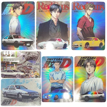 3ks/set Initial D Flash Karty Fujiwara Takumi Takahashi Keisuke Hru Anime Kolekce, Karta, Dárek, Hračky
