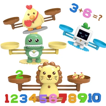 Dinosaur Hra Bilance Montessori Vzdělávací Hry Hot Prodej Matematika Hračky, Hry pro Děti Early Learning Pomůcky, Hračky Kognitivní Karty
