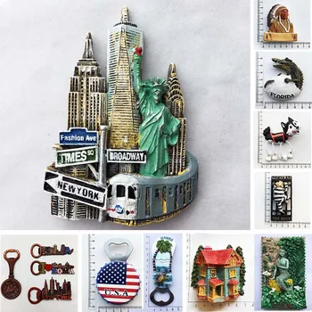 USA Magnety na Lednici Láhev Otvírák New Yorku Turistické Suvenýry, Lednice Magnetické Samolepky Kolekce, Dekorace, Dárky