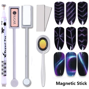 Multi-funkční Magnetické Nail Art Stick Kočka Magnetický Účinek Silný Magnet Deska Lakování Gel lak na Nehty, Nástroj