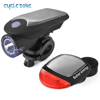 Kolo Přední Světla a Zadní Solární Cyklistické Světlo Nastaví USB Dobíjecí LED 3 Režimy Bezpečnost Varování Lampa pro Ženy Muži MTB Cyklistika