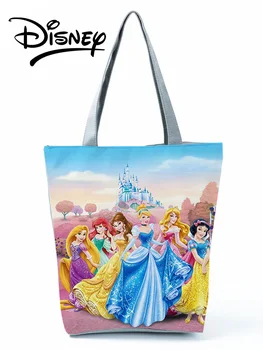Disney Princezna Popelka Kabelka Taška Přes Rameno High Capacity Shopping Bag Dámská Taška Dívka Tištěné Skladování Taška Beach Bag Dropshipping