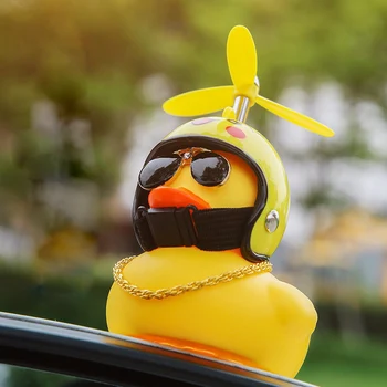 1ks Karikatura Silikagel Žlutá Malá Kachna Tvar Cyklistické Zvonky Zářící Horské Kolo Řídítka Duck Head Light Příslušenství