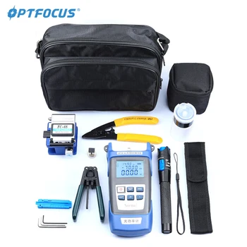 OPTFOCUS 12 V 1 Fiber Optic Tool Kit Power Meter Tkané Optica Sekáček laser Vizuální Poruchy Lokátor, Optické Vlákno Nástroje
