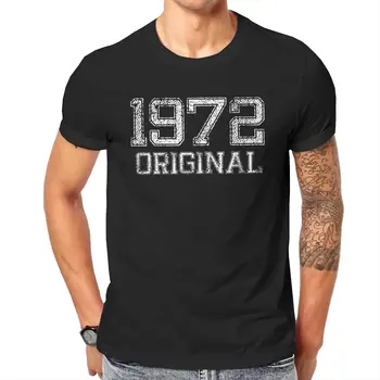 Vyroben V roce 1972, Původní Vintage Pánské Trička Rok Narození Legrační Trička Krátký Rukáv T-Košile Bavlna Grafické Tištěné Oblečení