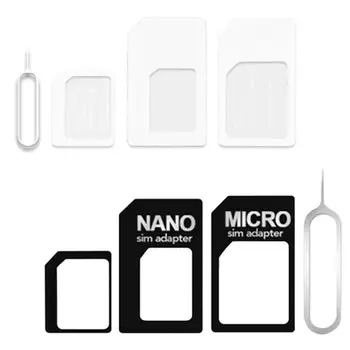 1 Sada 4 V 1 Převést Nano SIM Na Micro Standard Adaptér Pro iphone Pro Samsung 4G LTE USB Bezdrátový Router(Náhodné Barvy)