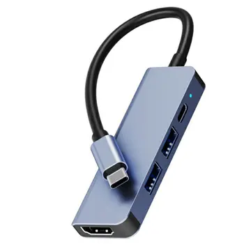 Typ C Pro USB2.0 Multifunkční Čtyři-in-one HUB Adaptér PD Nabíjení Přenosné Kovové Náboje Dropshipping