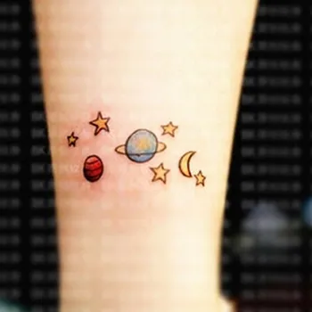 Vodotěsný Dočasné Tetování Nálepka roztomilý hvězdy, měsíc kreslený tatto samolepky, flash tetování falešné tetování pro dívky děti dítě dárek 4