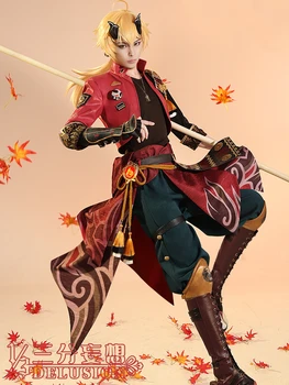 Anime Genshin Dopad Thoma Hra Oblek Nádherné Šaty Battle Uniform Party Kostým Cosplay Kostým Halloween Muže FreeShipping 2021New