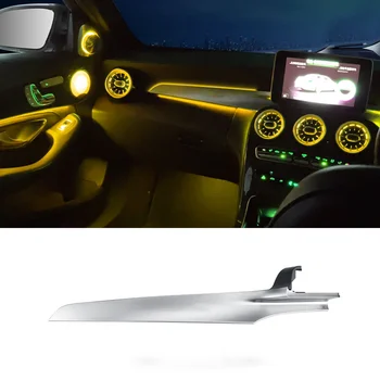 Copilot Okolního Světla LED 3/12/64 Barvy Pro Benz C-Class W205 GLC W253 2014-2022 Interiéru Vozu Vícebarevná Okolního Světla