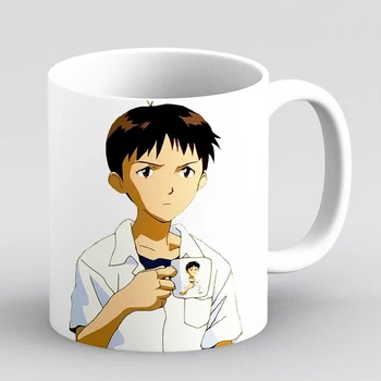 Shinji Drží Hrnek Text Anime Prodyšný Muž 11 gramů Vysoce Kvalitní Kreativní Design Top Propagační Hrnek Cup Dárek Přátelům
