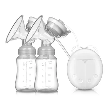 Nový Elektrický Dvakrát odsávačky USB BPA Free Breast Pump Kojení Dítěte S Kojící Polštářky a Mateřského Mléka Skladování Dárková Sada