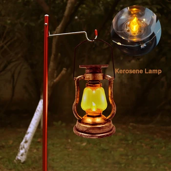 LED Solární Světlo Retro Petrolejová Lampa Venkovní Přenosné Visí Camping Lantern Sluneční světlo Svíčky Nádvoří Zahrada Dekor Osvětlení Nové