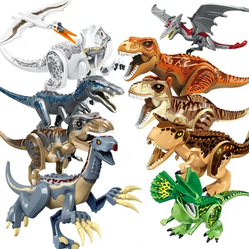 Jurský Svět 2 Cihly Figurka Dinosaure Stavební Blok Postavy Indominus Tyrannosaurus T-Rex, Hračky Děti Narozeniny