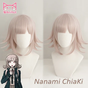 【AniHut】NANAMI CHIAKI Paruka Super Danganronpa Cosplay Paruka Anime Cosplay Vlasy Syntetické Tepelně Odolné Vlasy Ženy
