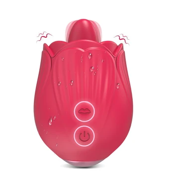 Rose Toy Vibrátor Ženské Jazyk Lízat Bradavky Sání Klitoris Klitoris Vakuové Stimulátor Ženské Dospělých Zboží Sexuální Hračky pro Ženy