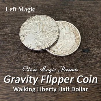 Gravity Flipper Mince ( Walking Liberty Půl Dolar), Magie Triky Speciální Magnetické Butterfly Peníze, Mince Magie Příslušenství Fázi