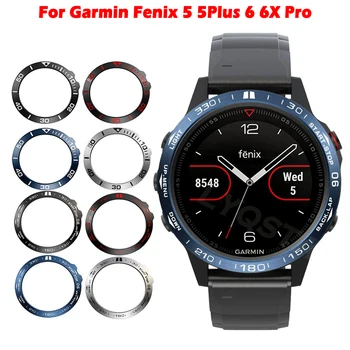 Anti Stírací Kroužek Pouzdro Pro Garmin Fenix 5 Plus 6 Sapphire 6X Pro Watch Bezel Ring Styling Kovové ochranné Pouzdro